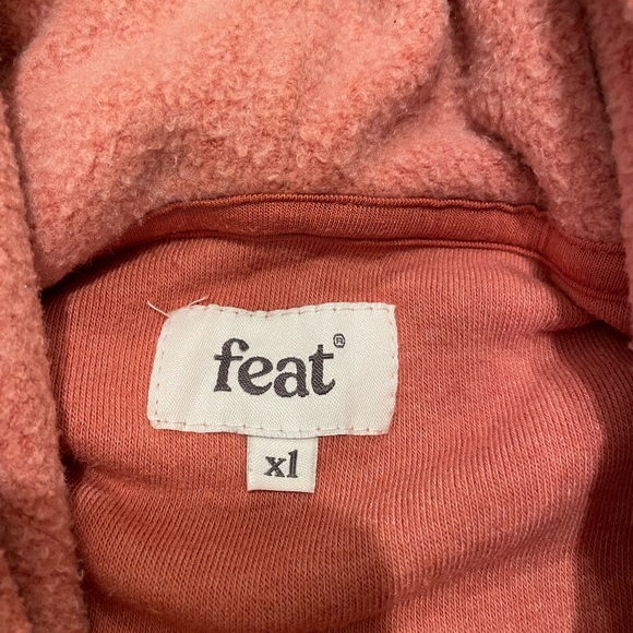 Feat Rust Colored Blanket Blend Hoodie & Shorts Set Size XL - Picture 11 of 14